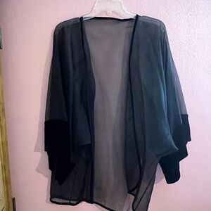 Sheer Black Kimono Cardigan